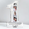 (Photo Inserted) #1 Dad You Are The World - Personalized Custom Number One-Shaped Acrylic Plaque