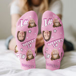 #1 Grandpa - Personalized Photo Crew Socks