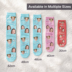 #1 Grandpa - Personalized Photo Crew Socks