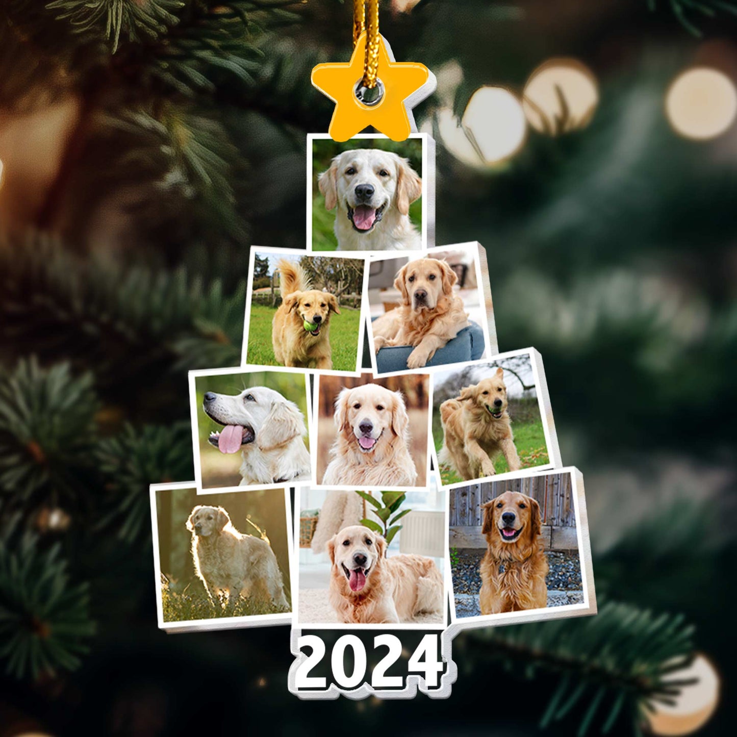 Photo Pet Christmas Tree - Personalized Acrylic Photo Ornament