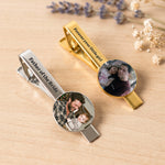 Photo Tie Clip Wedding Gift For Dad, Husband, Groom, Groomsman - Personalized Tie Clip