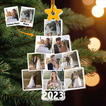 Photo Wedding Christmas Tree - Personalized Acrylic Photo Ornament