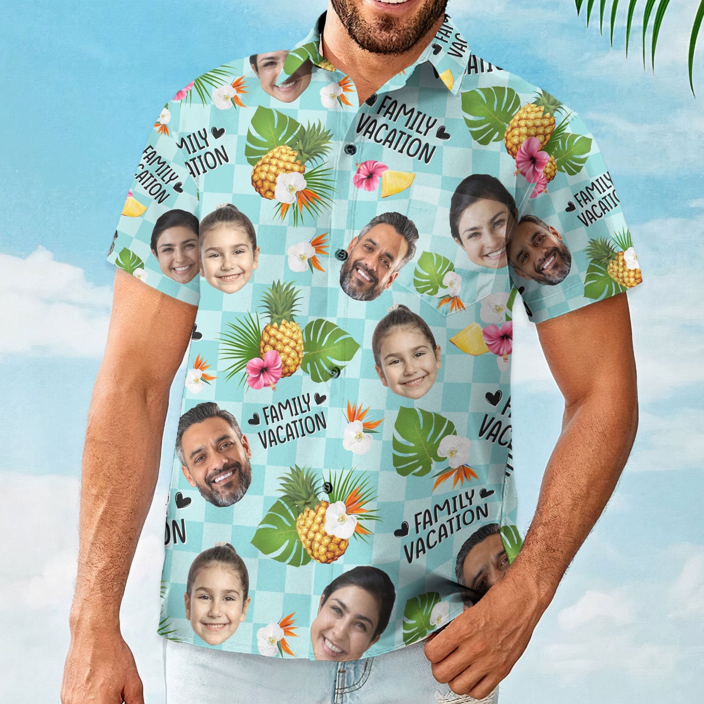 Family Vacation - Personalized Photo Hawaiian Shirt