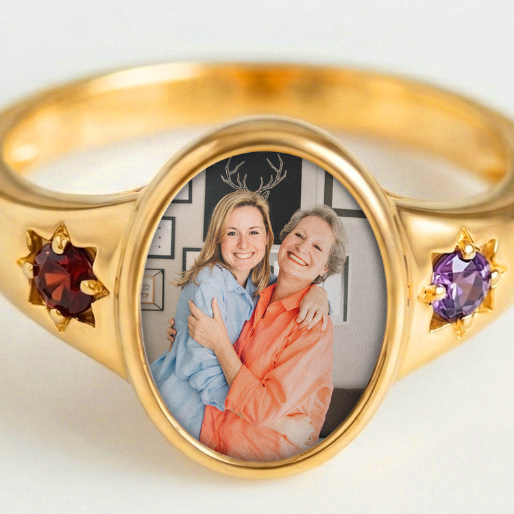 Photo-Ring-With-2-Birthstones-Mothers-Day-Gift-For-Mom-Personalized-Ring-2
