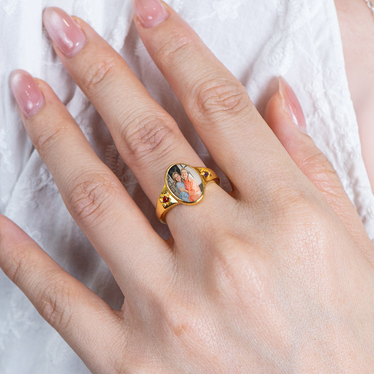 Photo-Ring-With-2-Birthstones-Mothers-Day-Gift-For-Mom-Personalized-Ring-3