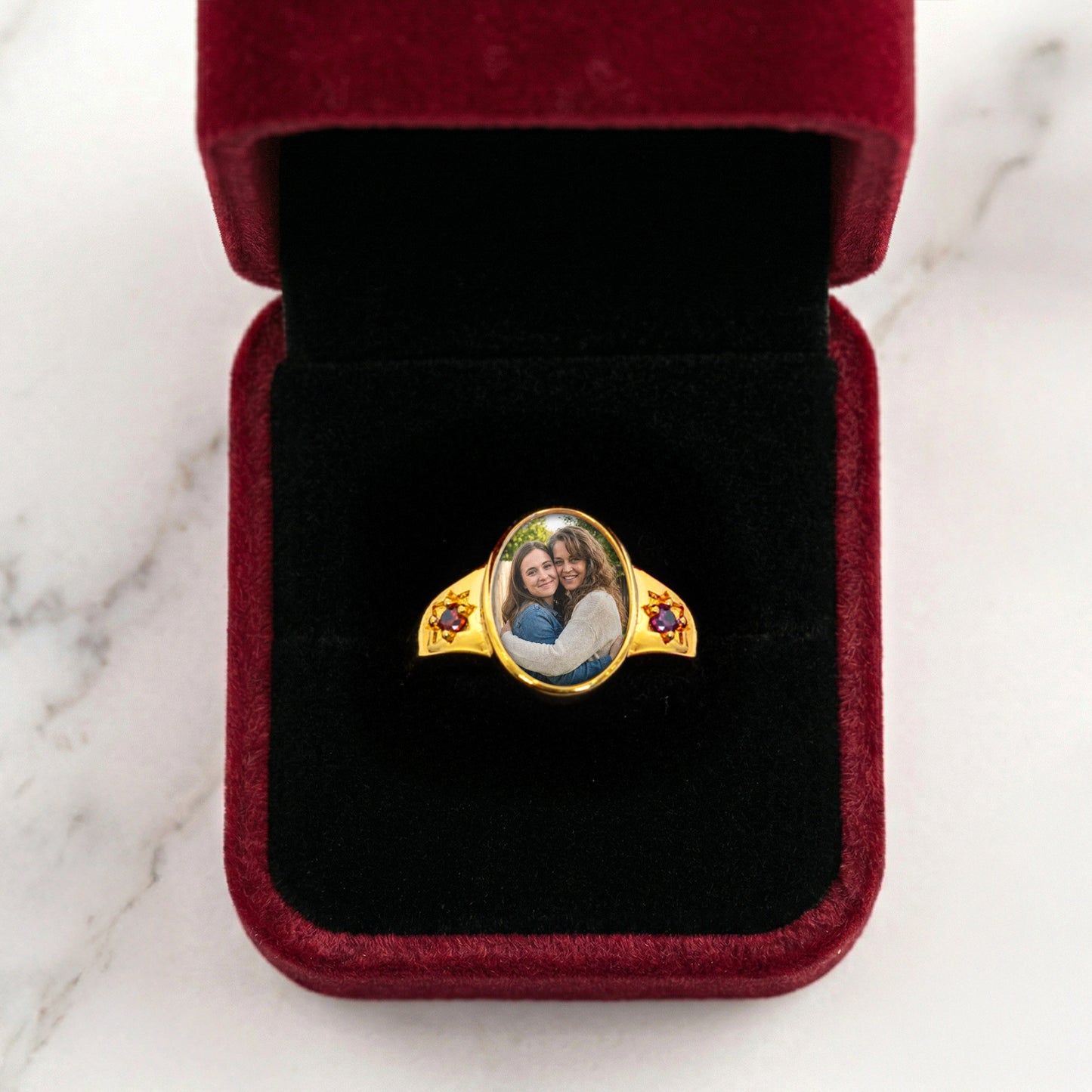 Photo-Ring-With-2-Birthstones-Mothers-Day-Gift-For-Mom-Personalized-Ring-4