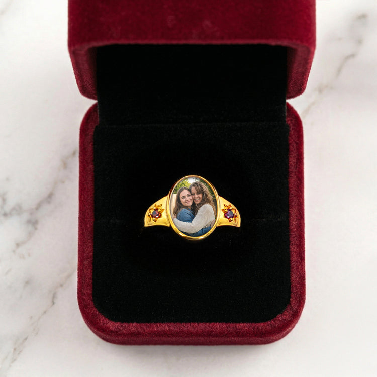 Photo-Ring-With-2-Birthstones-Mothers-Day-Gift-For-Mom-Personalized-Ring-4