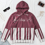 Piano, Keyboard Music Custom Name, Gift For Musician, Pianist, Composers - Personalized Hoodie