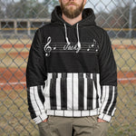 Piano, Keyboard Music Custom Name, Gift For Musician, Pianist, Composers - Personalized Hoodie
