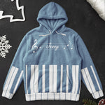 Piano, Keyboard Music Custom Name, Gift For Musician, Pianist, Composers - Personalized Hoodie