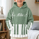 Piano, Keyboard Music Custom Name, Gift For Musician, Pianist, Composers - Personalized Hoodie