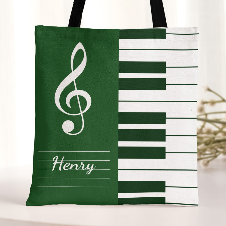 Piano,-Keyboard-Music-Custom-Name,-Gift-For-Musician,-Pianist,-Composers-Personalized-Tote-Bag-1