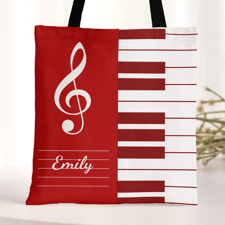 Piano,-Keyboard-Music-Custom-Name,-Gift-For-Musician,-Pianist,-Composers-Personalized-Tote-Bag-3