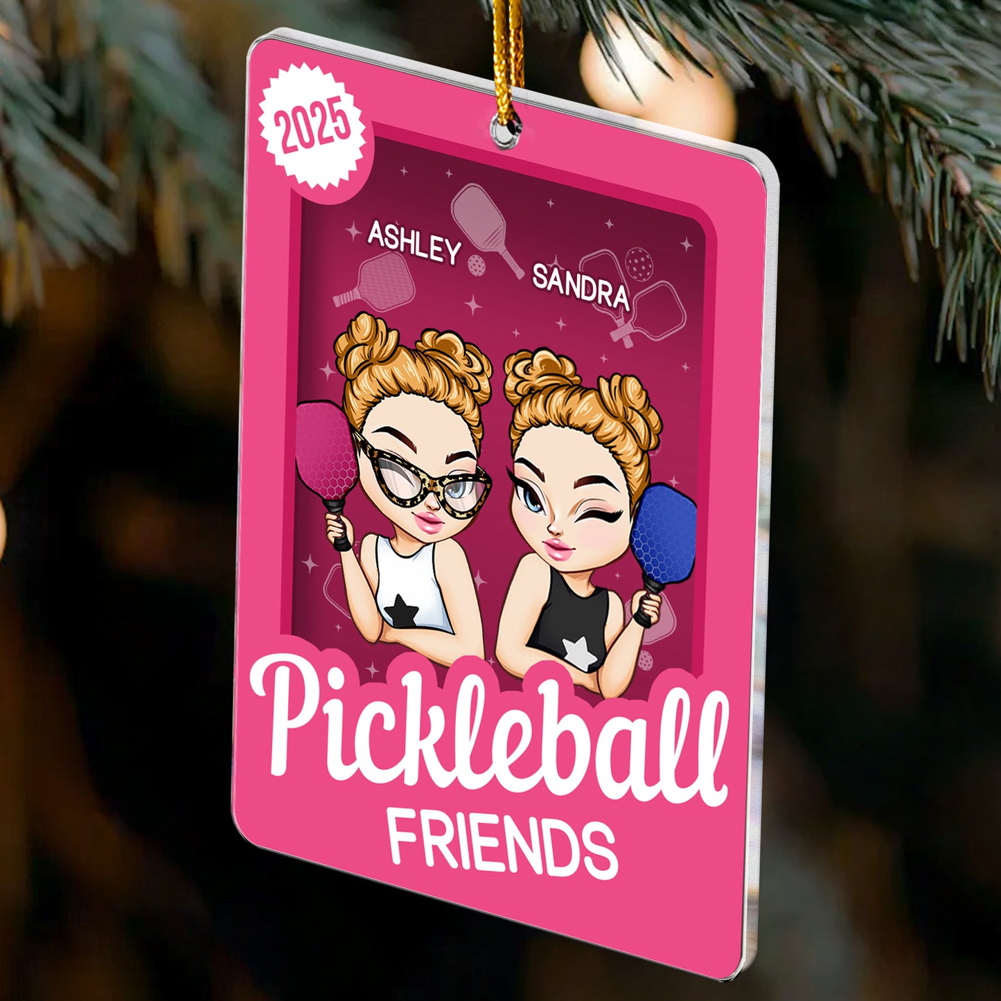 Pickleball Friends Toy Box - Personalized Acrylic Ornament