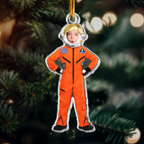 Pilot Kids Astronaut Boys Girls - Personalized Acrylic Photo Ornament