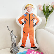 Pilot Kids Astronaut Boys Girls - Personalized Photo Custom Shaped Pillow
