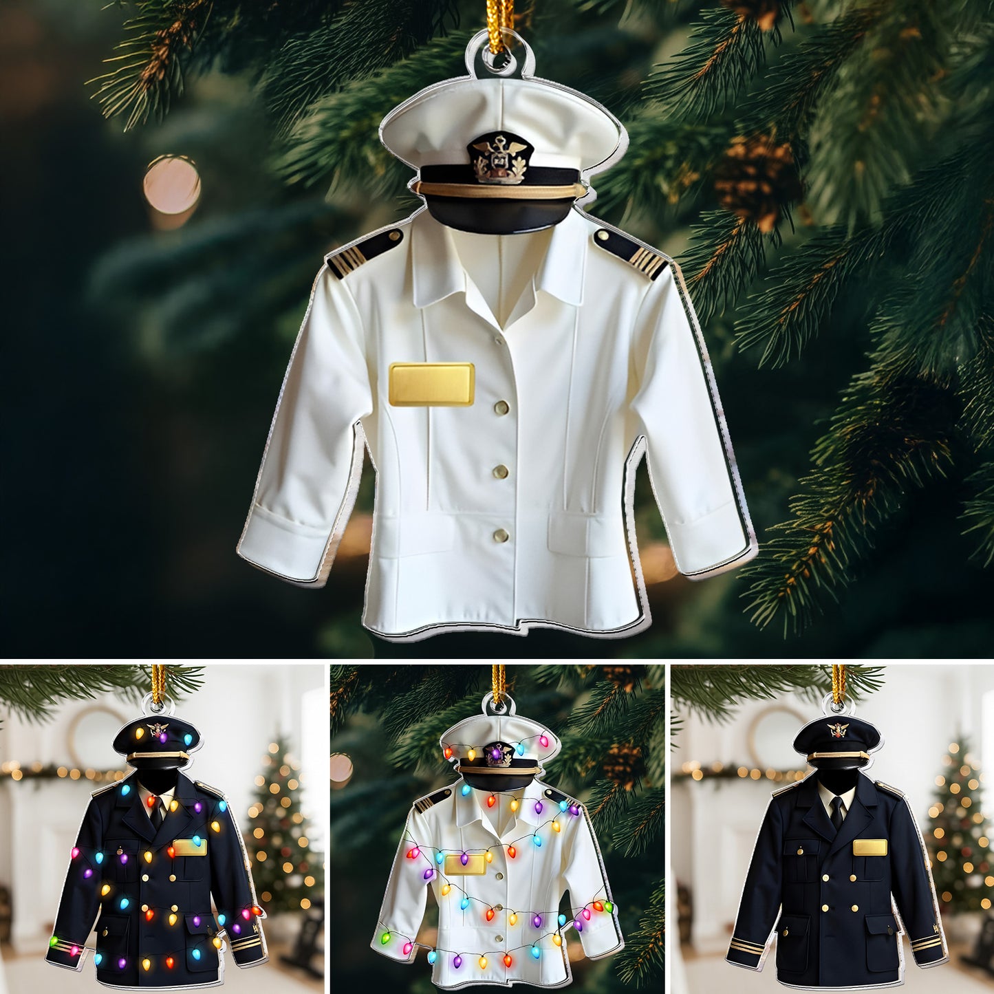 Pilot Uniform Aviation Gift 2D Flat - Acrylic Ornament