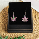 Pink Stoner Chick Magical Leaf - Personalized Acrylic Earrings