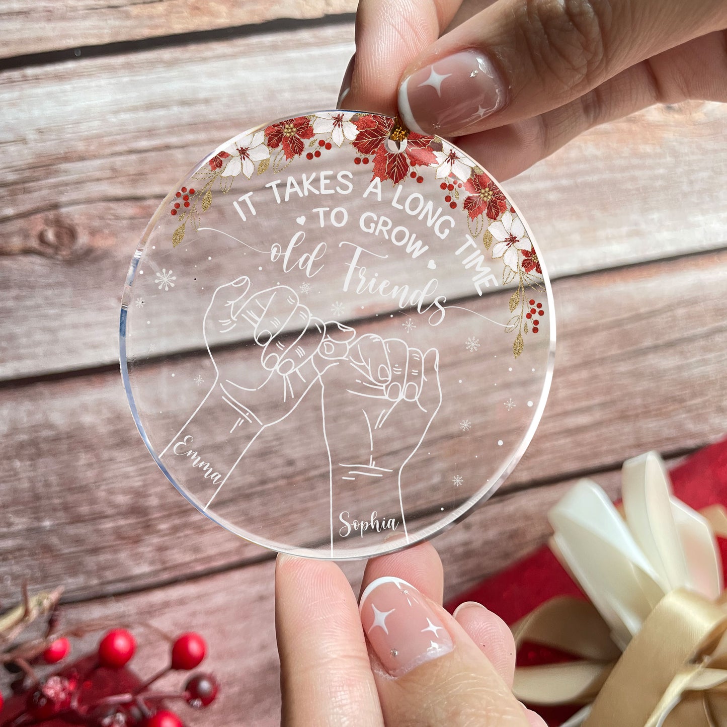 Pinky Promise - Friendship Gifts - Personalized Acrylic Ornament