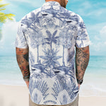 Pirate Shark Jellyfish Turtle Lobster Toile De Jouy - Personalized Hawaiian Shirt