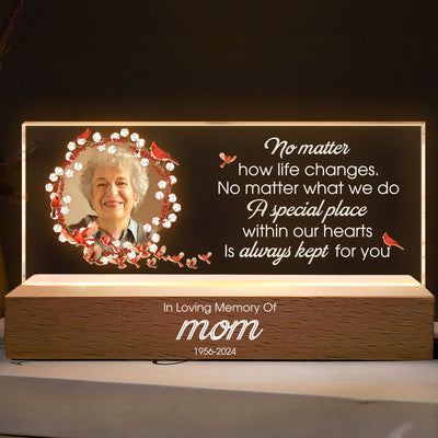 Place Within Our Hearts Is Always Kept For You - Personalized Photo LED Night Light