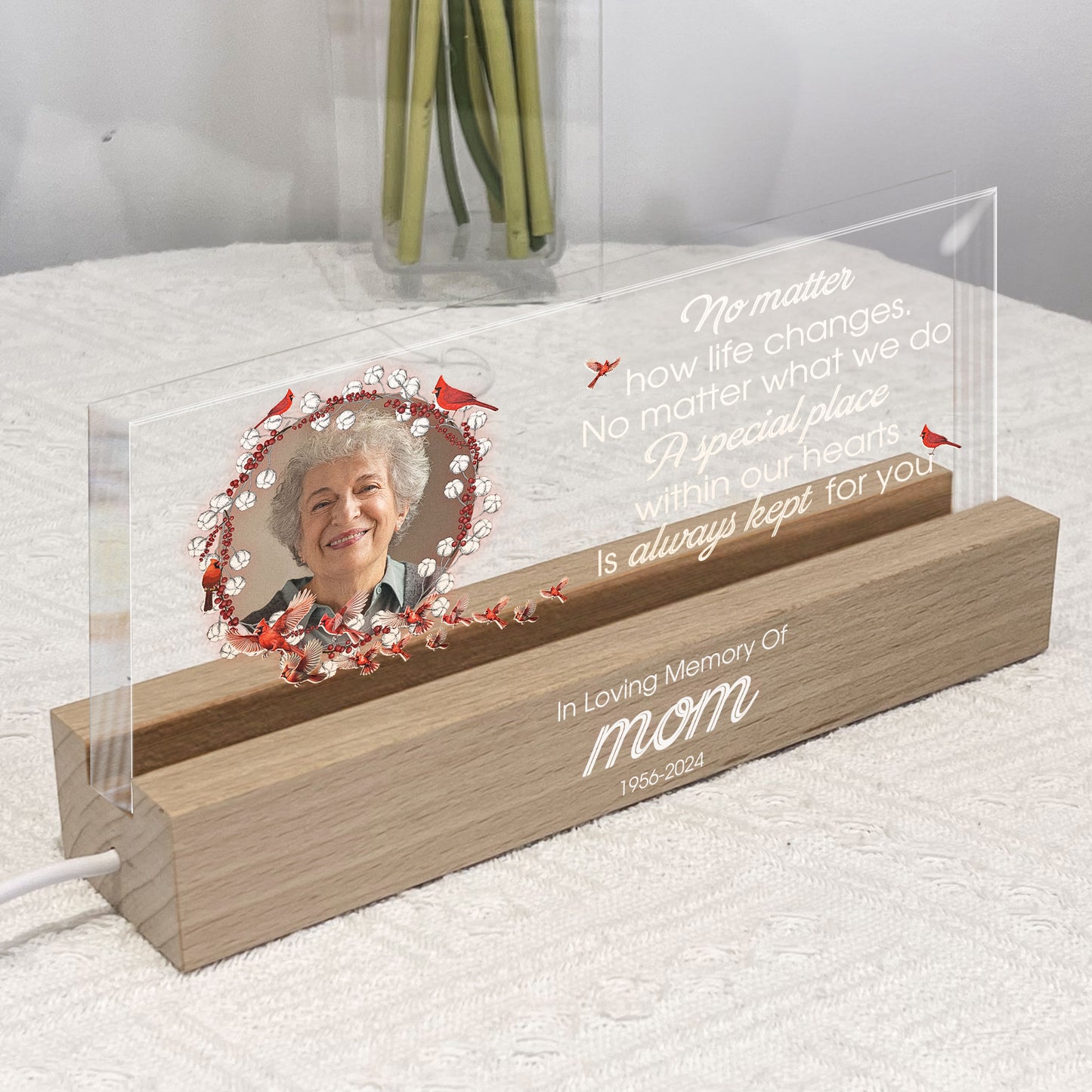 Place Within Our Hearts Is Always Kept For You - Personalized Photo LED Night Light