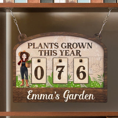Plants Grown This Year - Personalized Gardening Tracker Sign