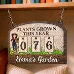 Plants Grown This Year - Personalized Gardening Tracker Sign