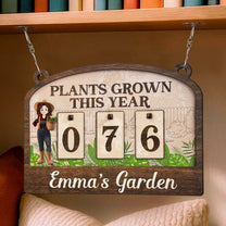 Plants Grown This Year - Personalized Gardening Tracker Sign
