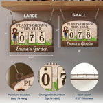 Plants Grown This Year - Personalized Gardening Tracker Sign