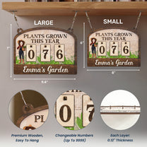 Plants Grown This Year - Personalized Gardening Tracker Sign