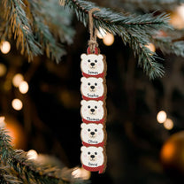 Polar Bear Family Personalized Christmas Gift - Personalized Family Ornament