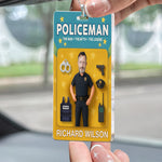 Policeman The Man The Myth The Legend - Personalized Photo Rear View Mirror Accessory
