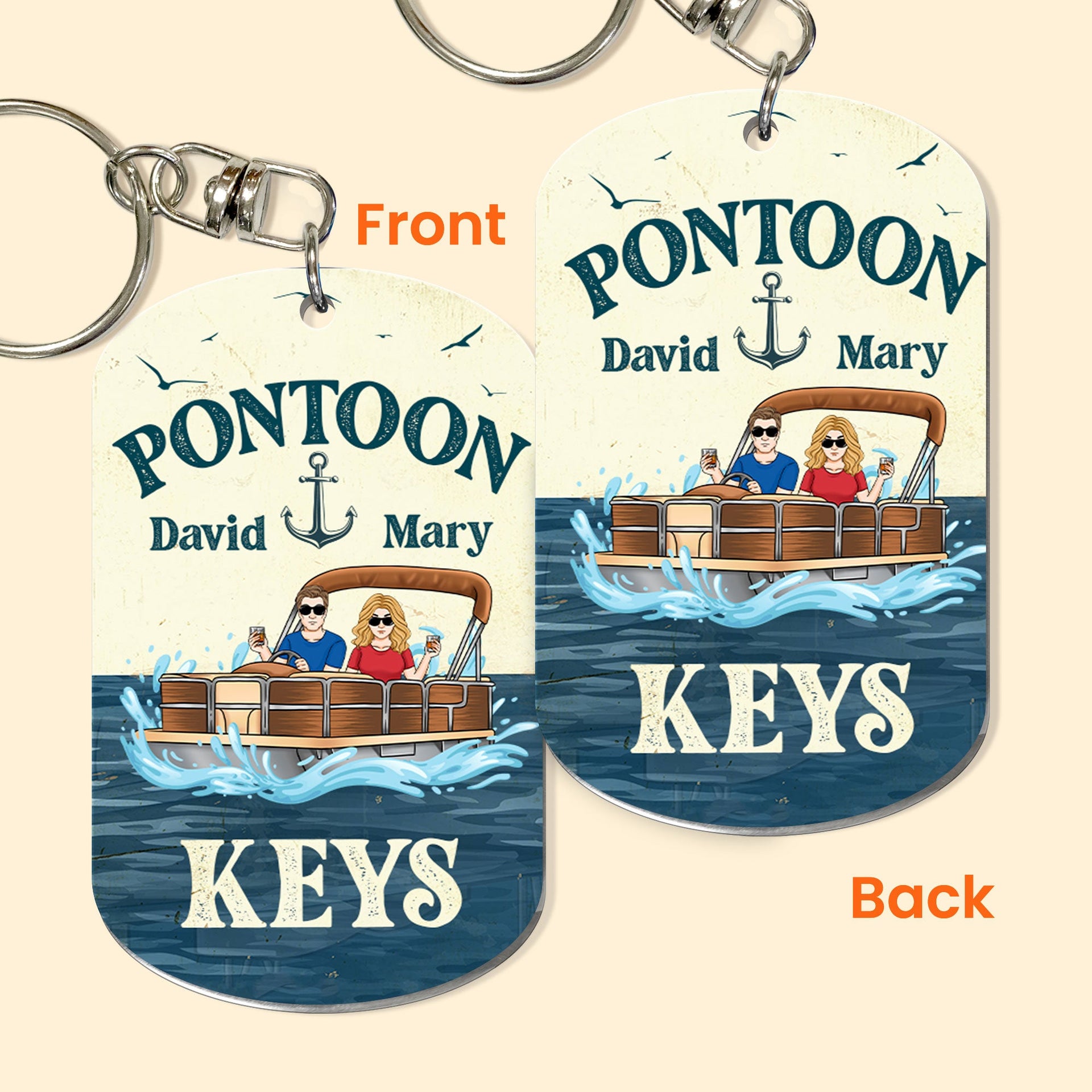 Pontoon Keychains - No Minimum Quantity