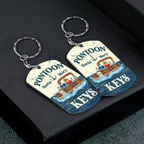 Pontoon Keys For Husband And Wife - Personalized Keychain