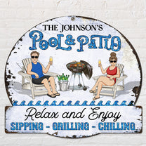 Pool And Patio - Personalized Metal Sign