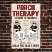 Porch Therapy - Personalized Metal Sign