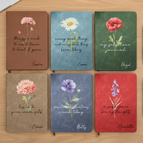 Positive Affirmations Notebook, Self-Love Journal, Silly Mental Health Gifts For Her - Personalized Leather Journal