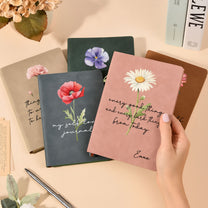 Positive Affirmations Notebook, Self-Love Journal, Silly Mental Health Gifts For Her - Personalized Leather Journal