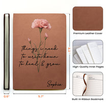 Positive Affirmations Notebook, Self-Love Journal, Silly Mental Health Gifts For Her - Personalized Leather Journal