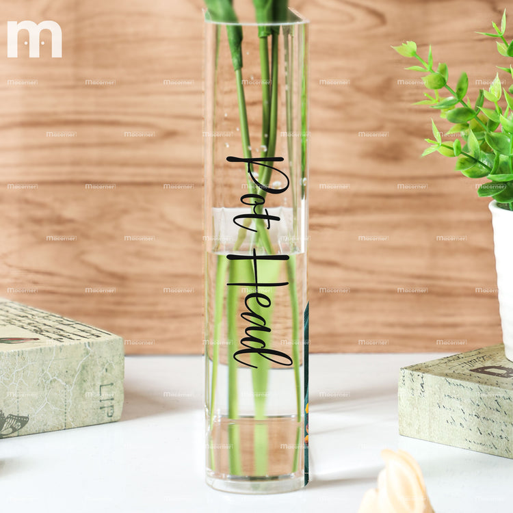 Pot Head - Personalized Photo Acrylic Book Vase