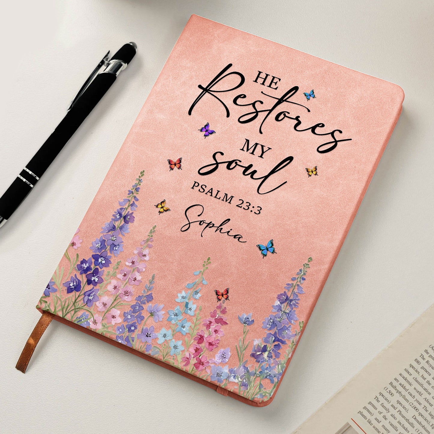 Prayer Journal Christian Gifts For Women, Wife, Daughter, Her - Custom Birth Flower - Personalized Leather Journal