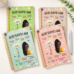 Praying Girl With Birth Flower Christian Gift - Personalized Prayer Journal