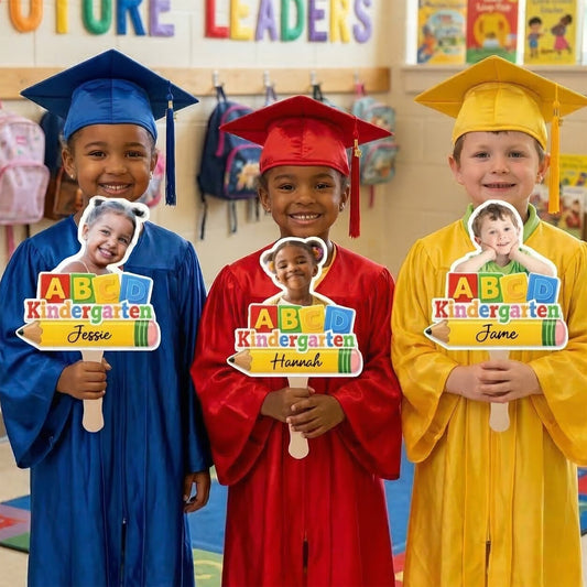 Pre K Kindergarten Abcd Graduation - Personalized Graduation Fan