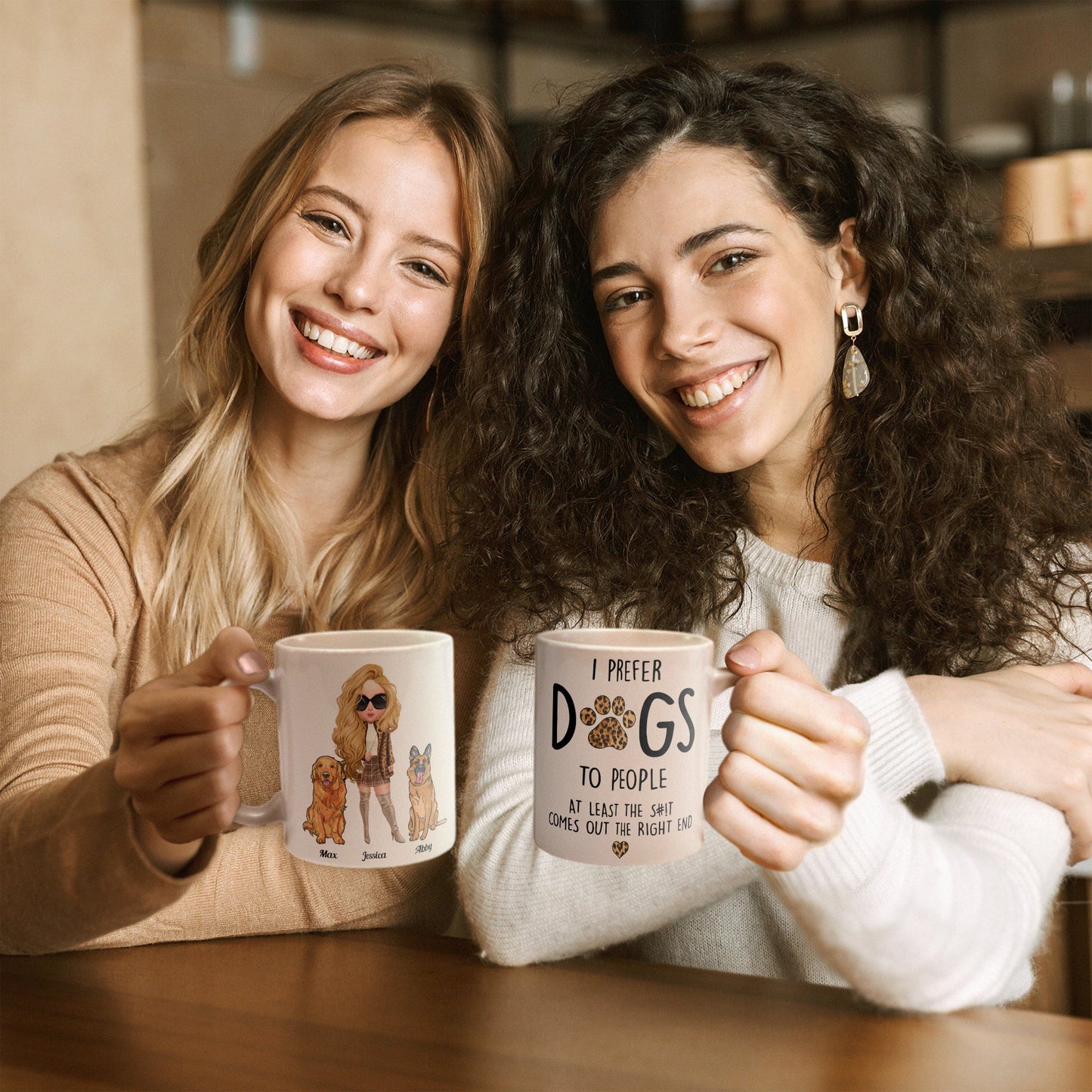 Prefer Dogs To People - Personalized Mug - Birthday Gift For Dog Mom Dog Lover