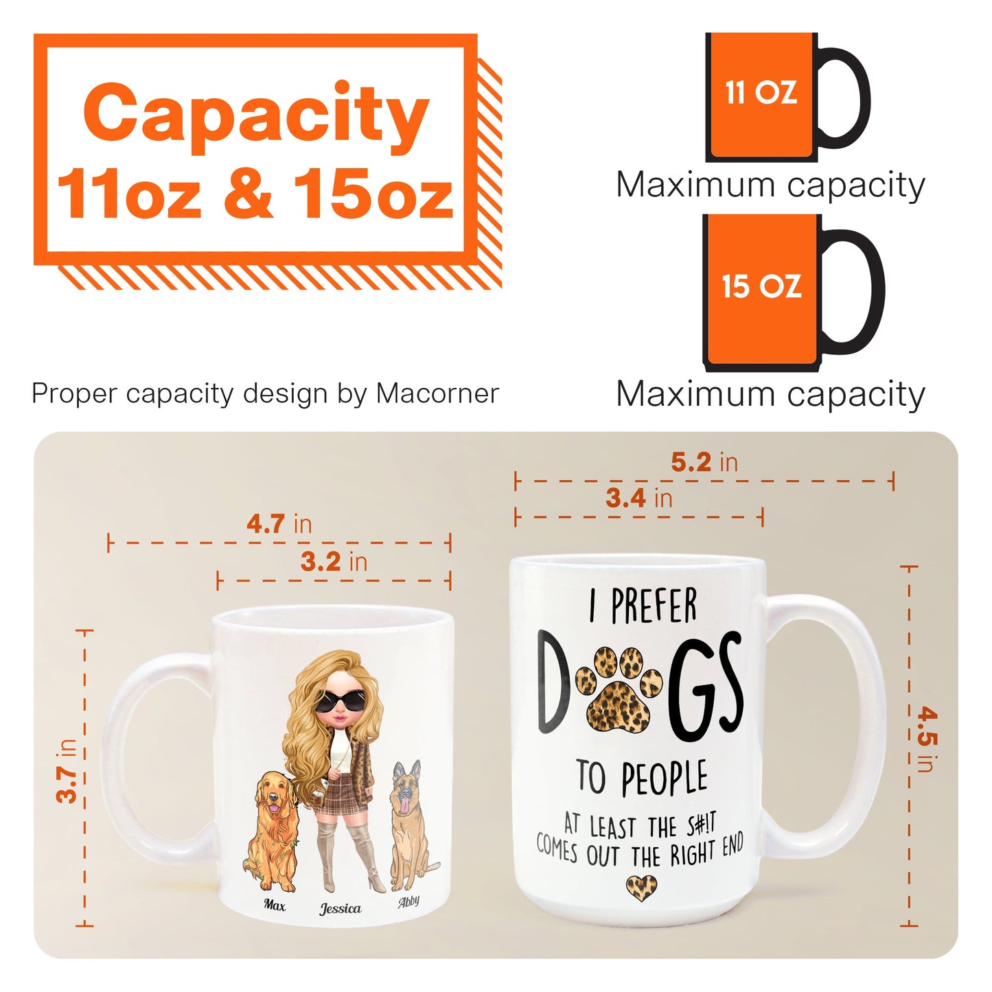 Prefer Dogs To People - Personalized Mug - Birthday Gift For Dog Mom Dog Lover