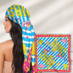 Preppy-Neon-Summer-Retro-Beach-Life-For-Besties-Trip,-Vacation-Personalized-Scarf-6