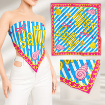 Preppy-Neon-Summer-Retro-Beach-Life-For-Besties-Trip,-Vacation-Personalized-Scarf-8