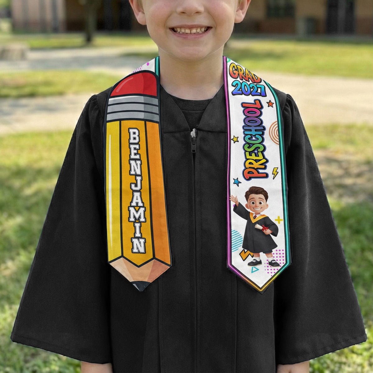 Preschool Kindergarten Graduation - Personalized Graduation Stole