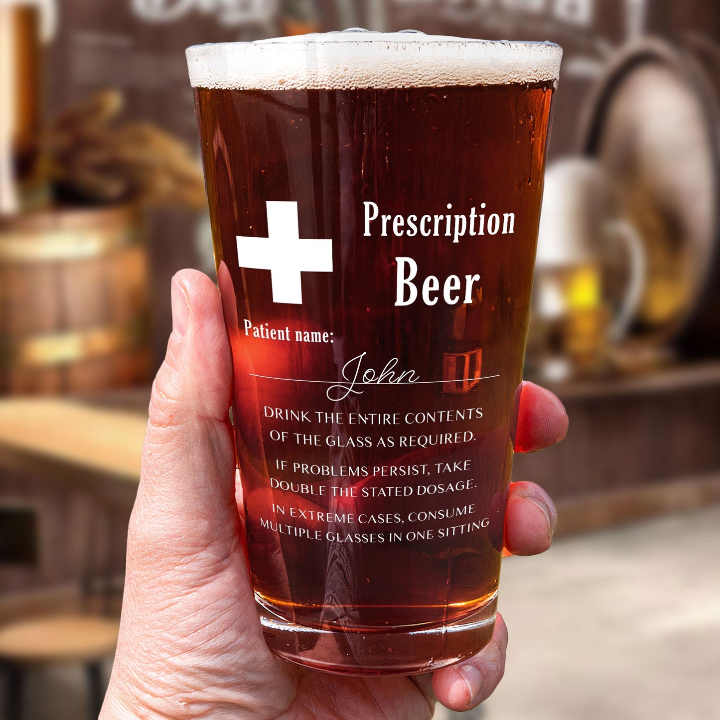 Prescription Beer - Personalized Beer Glass